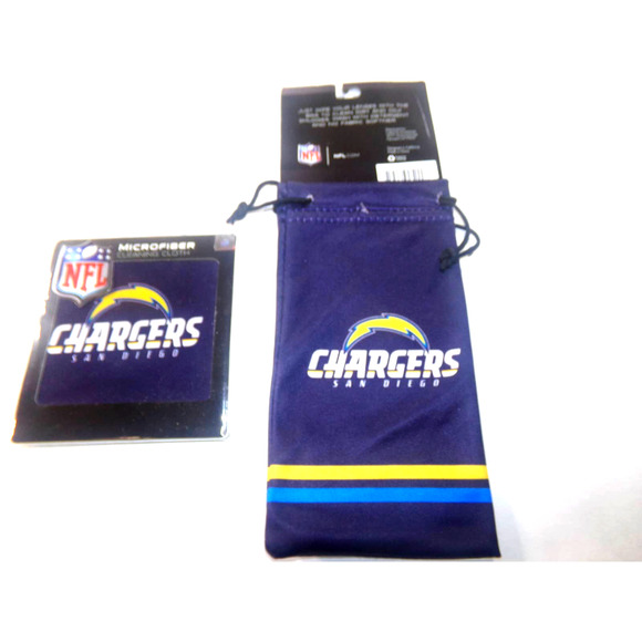 NFL San Diego Chargers Sunglass cloth and Sunglass Bag Combo Retro Los Angeles - Picture 2 of 4